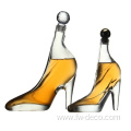 High heels shoes glass bottle